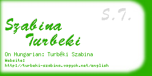 szabina turbeki business card
