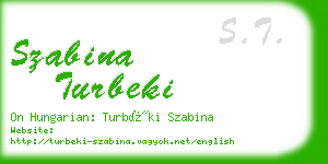 szabina turbeki business card